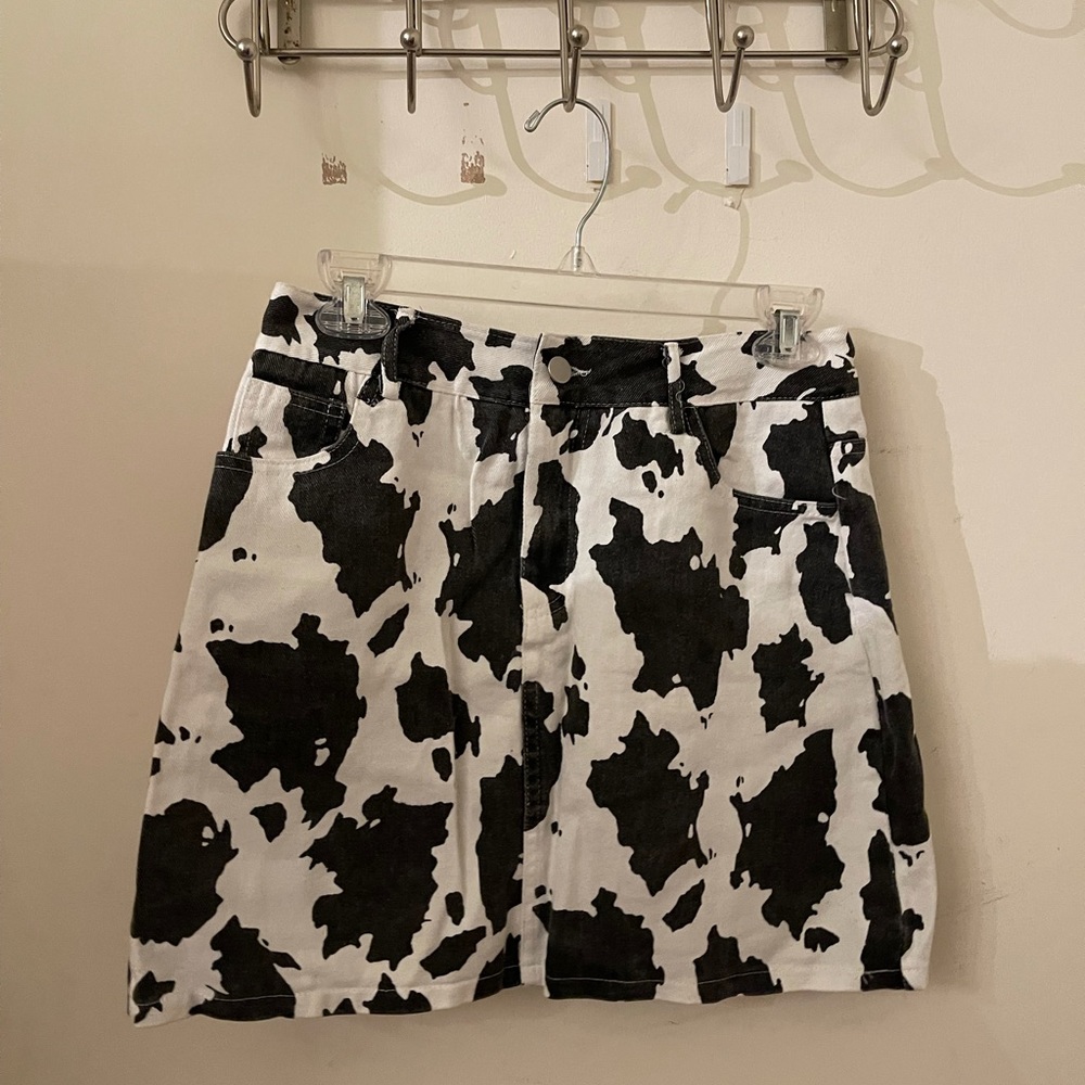 Cider cow print skirt